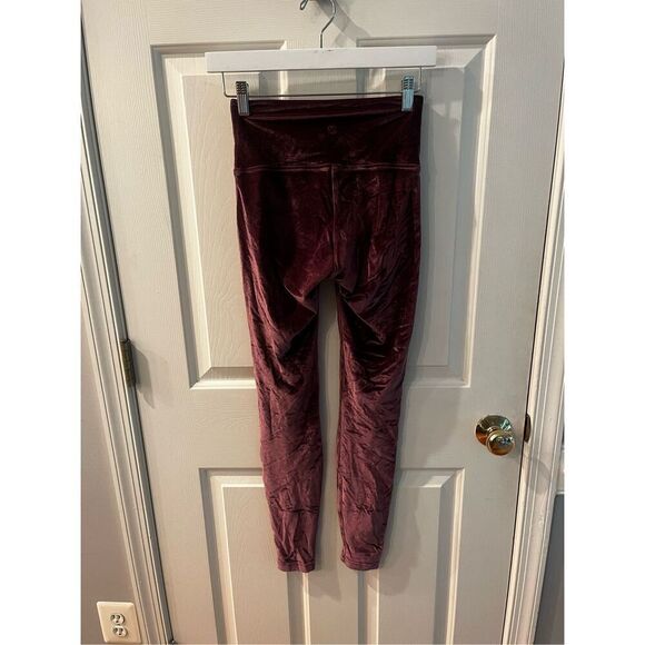 Lululemon Wunder Lounge Special Edition Plum Velvet Leggings sz 4 EUC - Picture 11 of 12